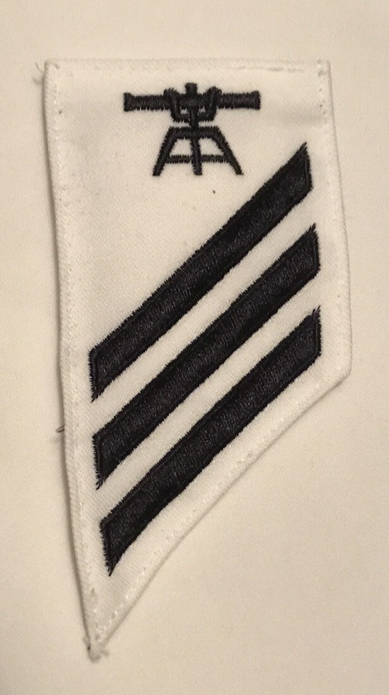 US Navy E3 Rate Fire Control Technician Seaman FT Dress White USN