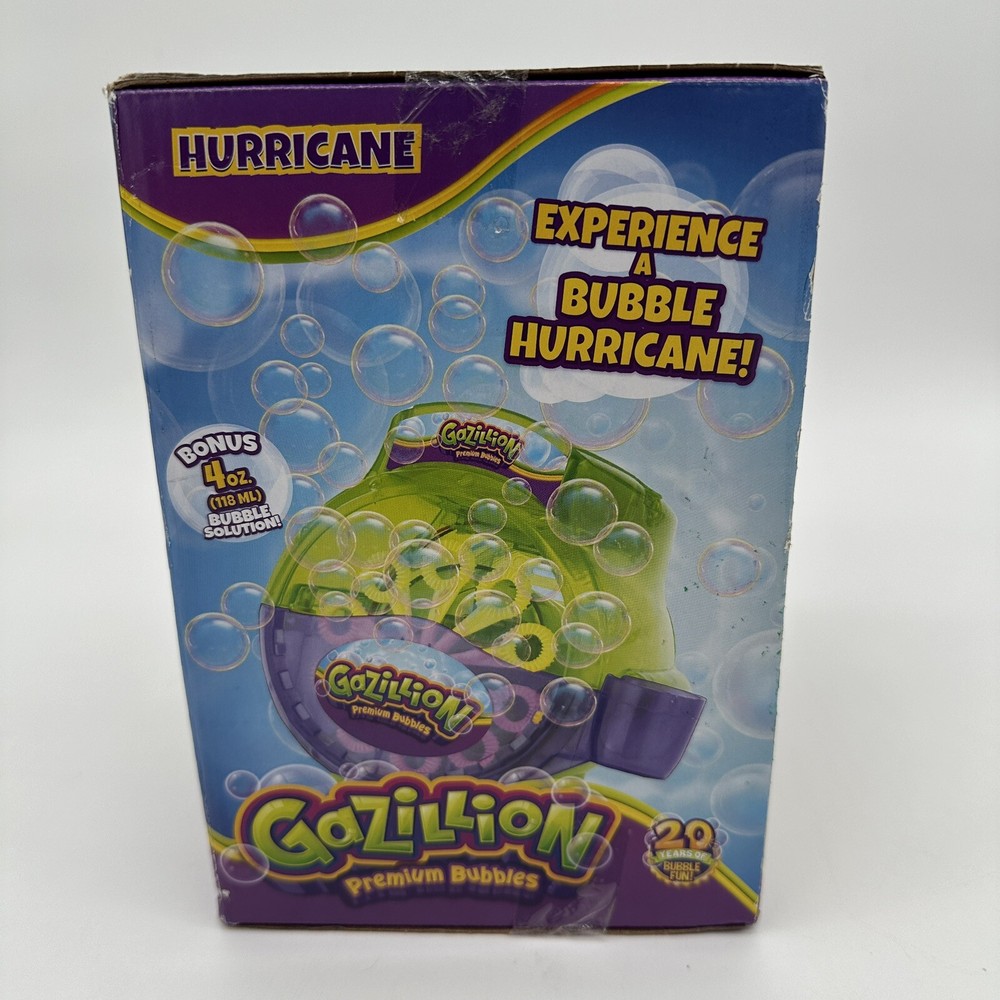 Gazillion Bubbles Hurricane Easy Clean Premium Bubble Machine SEALED