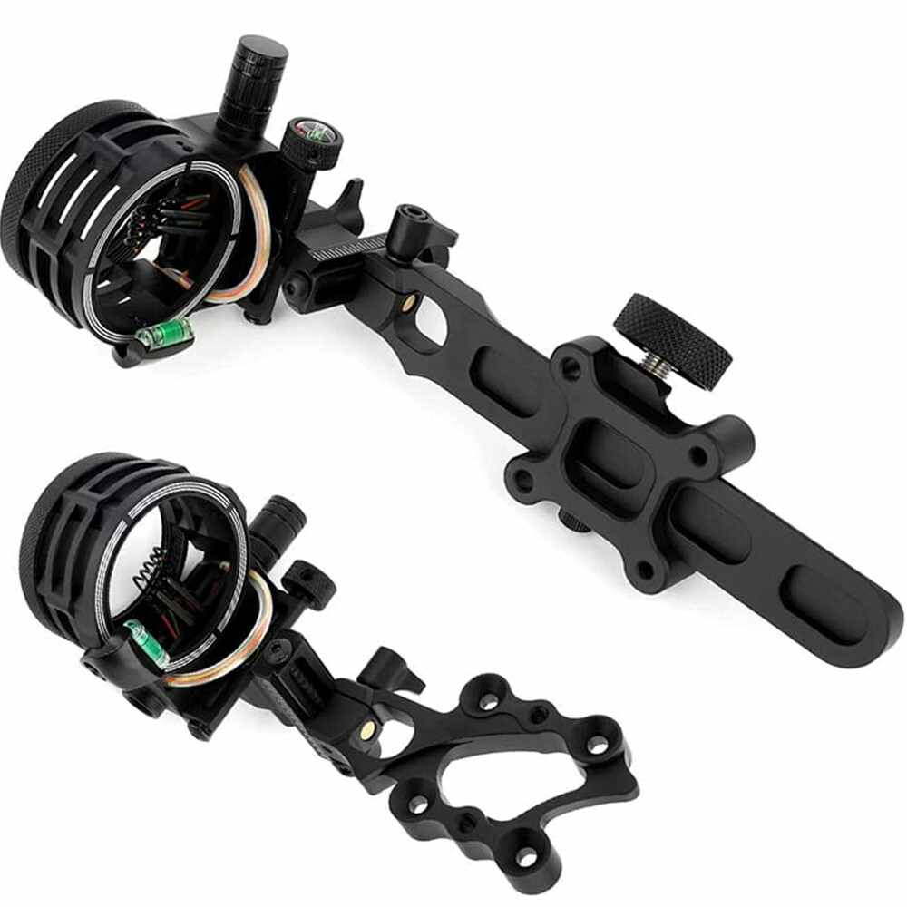 Compound Bow Sight 5 Pin Micro Adjustable Light Adaptor .019" Archery Hunt RH LH
