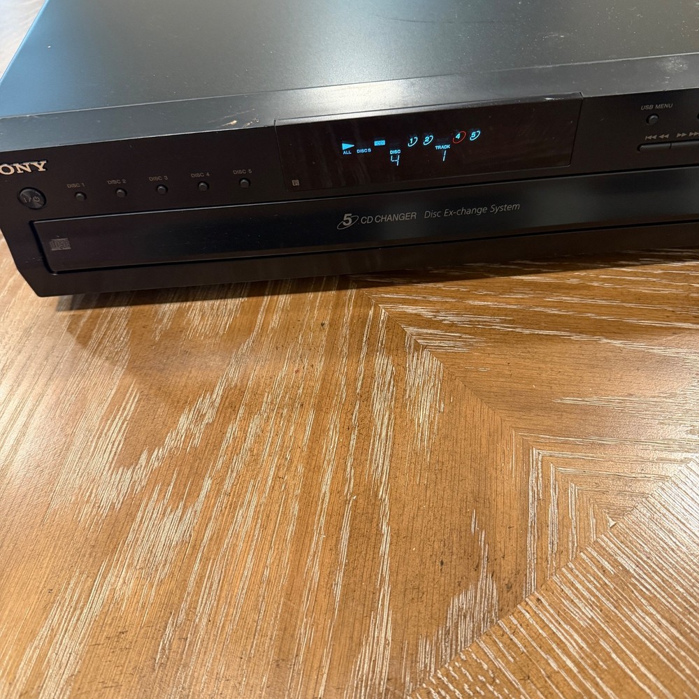 Sony CDP-CE500 5 Disc CD Changer Player Compact Disc Carousel NO REMOTE TESTED