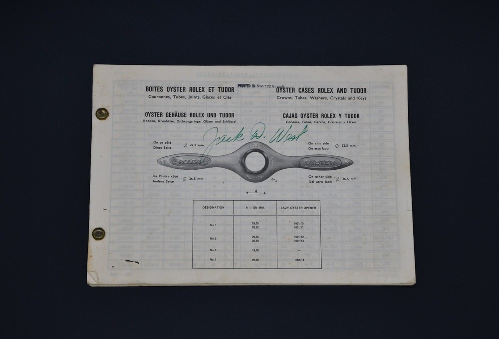 1960 Rolex Watchmaker's Manual