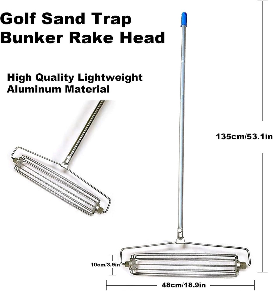 Roller Design Golf Course Sand Rake, Stainless Golf Sand Trap Bunker Simulator,