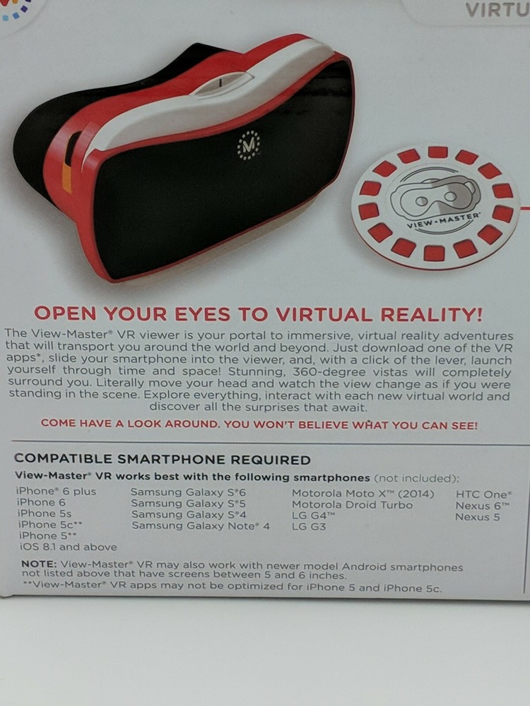 (NEW SEALED) VIEW MASTER VIRTUAL REALITY VR 360 VIEWER HEADSET STARTER PACK