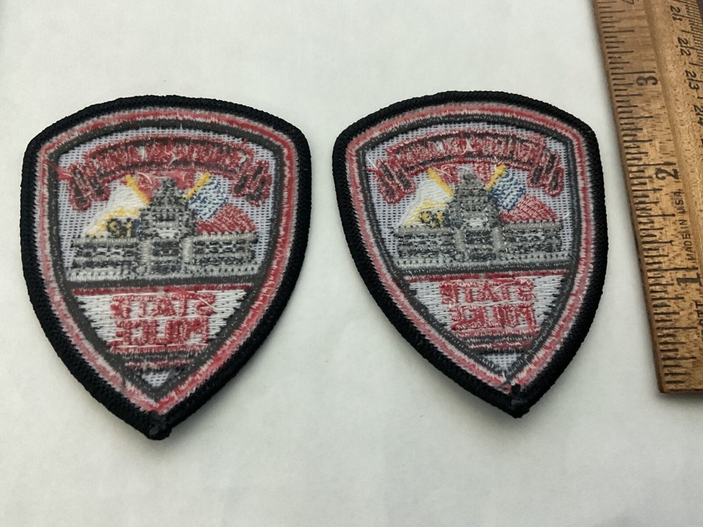 Rhode Island State Police collectable Patch Set 2 pieces Hat Size
