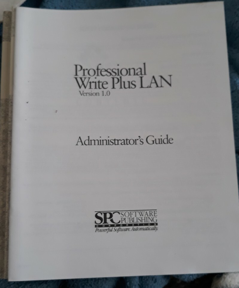 VINTAGE SOFTWARE: SPC Windows Professional Write Plus Word Processor. 3.5 DD Dis