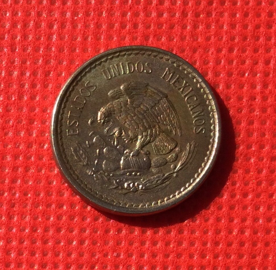 1936 M 5 CENTAVOS COIN XF MEXICO
