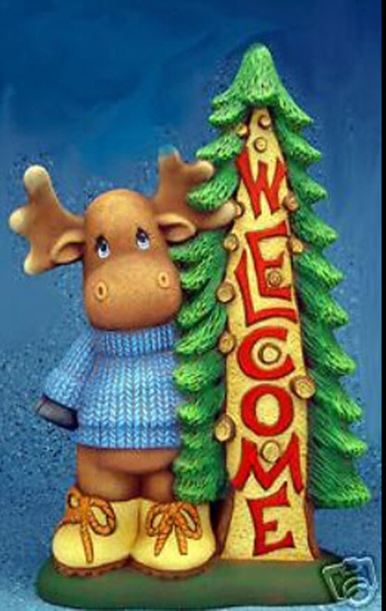 Ceramic Bisque Ready to Paint  Welcome Moose