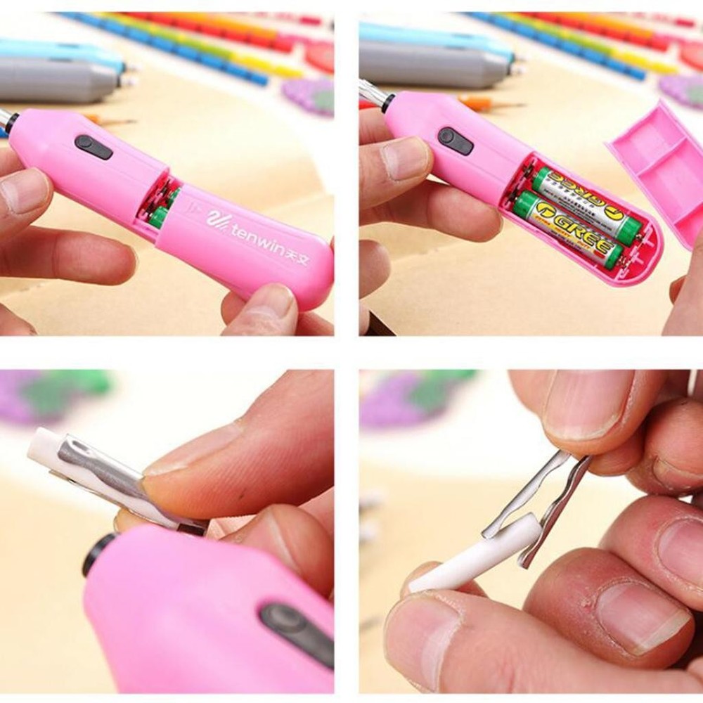 50 Pieces 5mm Electric Eraser Refill White for Automatic