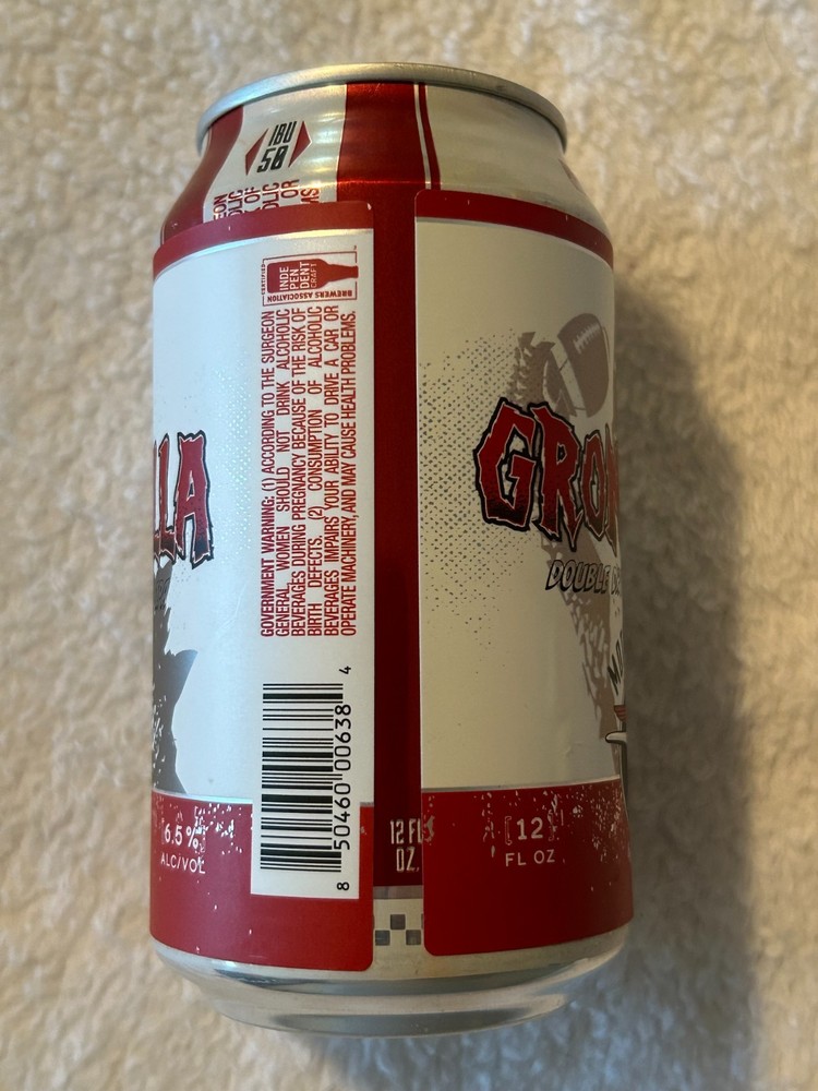 Rob Gronkowski #87 GronkZilla Motorworks Brewing Red Ale Bottom Opened Beer Can
