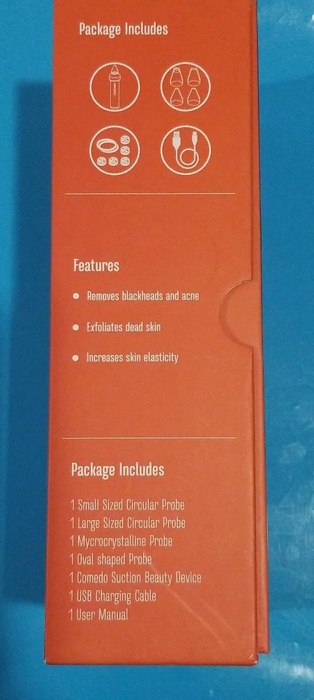 Oveo MICRODERMABRSION DEVICE Skinicure BLACKHEAD REMOVER . OPENED BOX