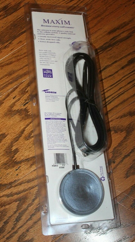 MAXIM P115 ECLIPSE II MAGNET MOUNT ANTENNA With Cable Andrew Corp