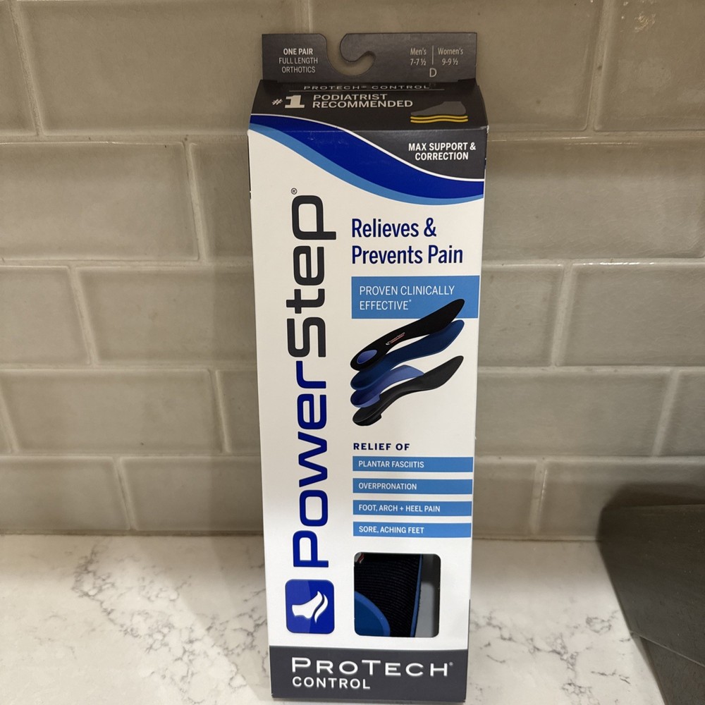 power steps insoles Max Support Full M7 W9 D