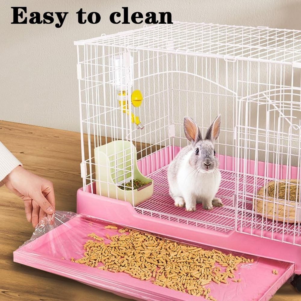 30PCS Disposable Cage Liners,Clear Plastic Rabbit Cage Liner Bag,Suitable for...