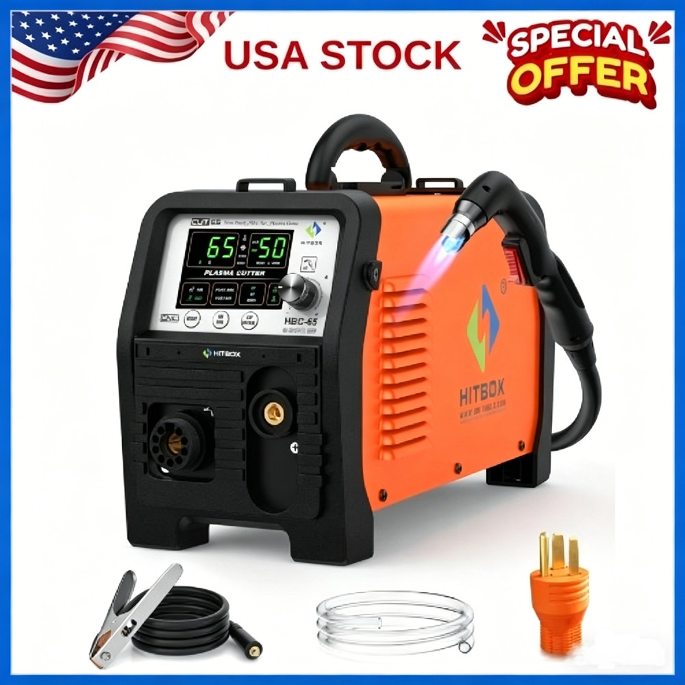 Hitbox Non-Touch Pilot Arc 65A Digital Plasma Cutter Cutting Machine & Home DIY