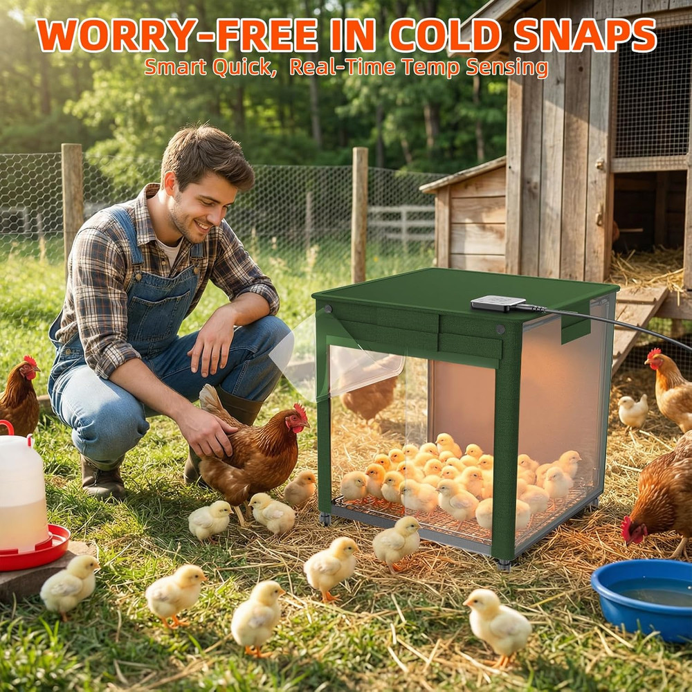 Brooder Box for Chicks, 200W Chick Brooder Constant Radiant Chicken Coop Heater