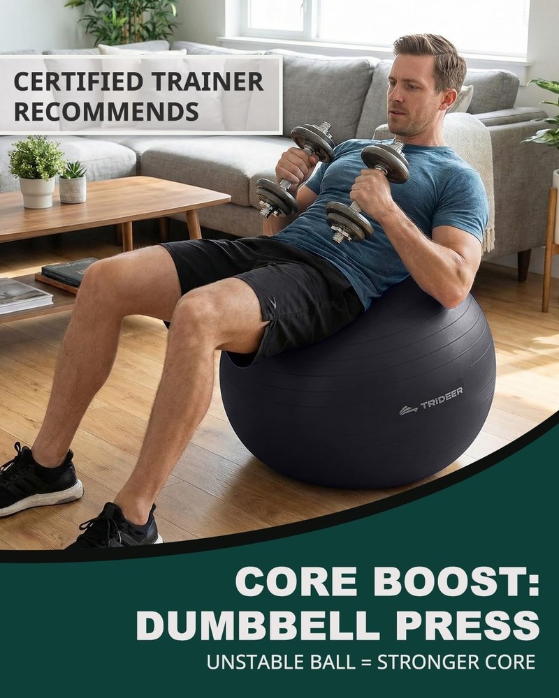 Versatile Exercise Ball with Quick Pump – Perfect for Core Strength & Stability