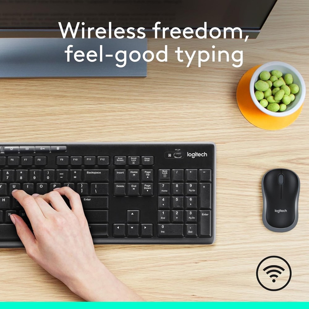 Logitech MK270 Wireless Keyboard & Mouse Combo for Windows / ChromeOS - Black