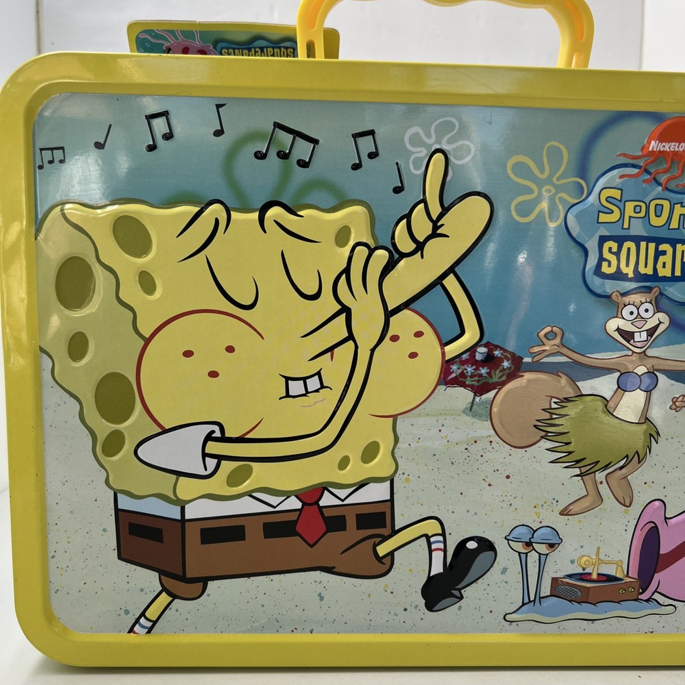 SpongeBob Square Pants Large Metal Lunch Box. 2002