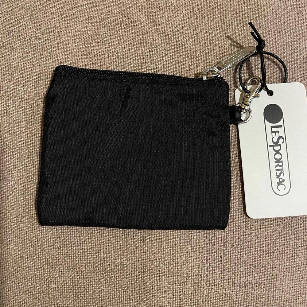 Lesportsac black keychain wallet NWT