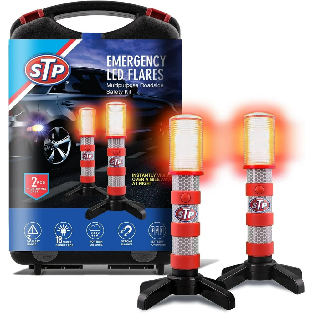 Emergency LED Light Road Flares Roadside Safety Car Emergency Kit 2-Pack WA