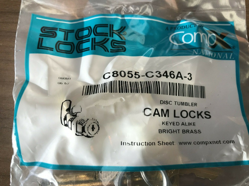 COMPX NATIONAL C8055 - C346A - 3 Cam Lock