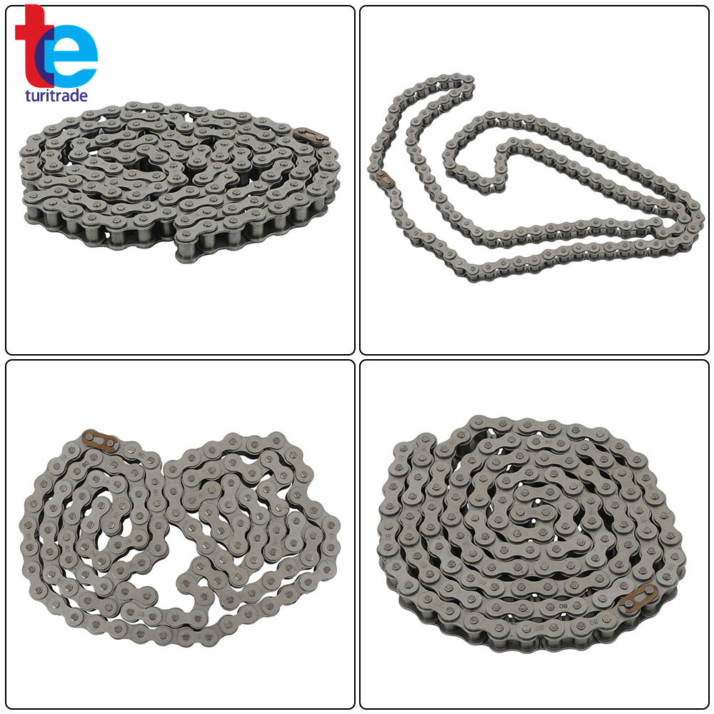 #80 Heavy Duty Roller Chain × 10 Feet With 1 Connector