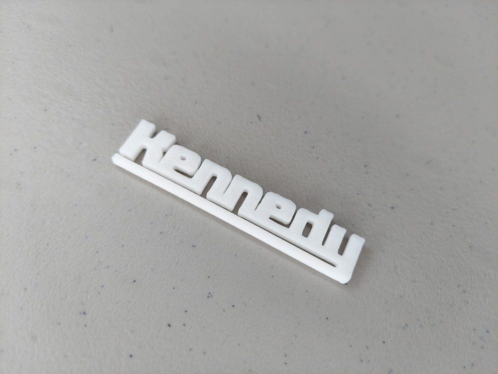 Kennedy Kits Tool Box "Kennedy" Label Placard Emblem Plastic