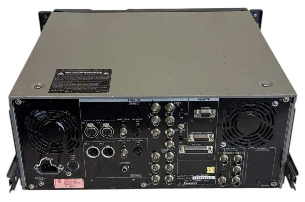 Panasonic AJ-D650 DVCPRO Digital Video Cassette Recorder VT-2 Editing Deck