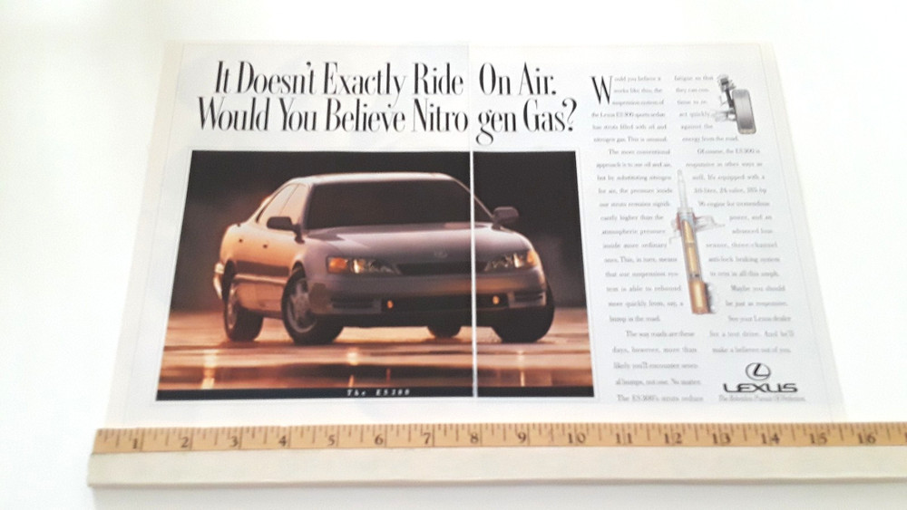 LEXUS ES300 ORIGINAL 2 PAGE 1992 AD