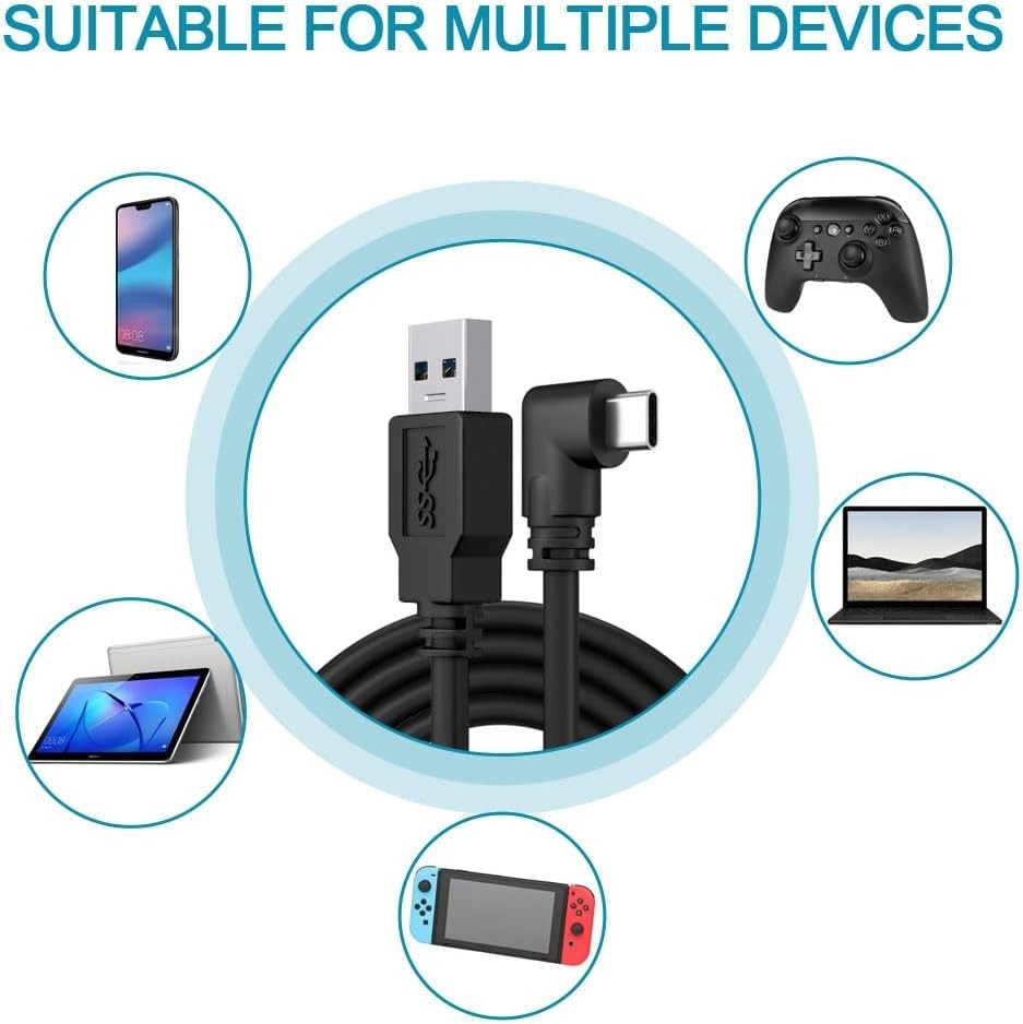 Ultra-Durable 10FT Link Cable for Oculus Quest 3 & 2 - Fast Charging & Transfer