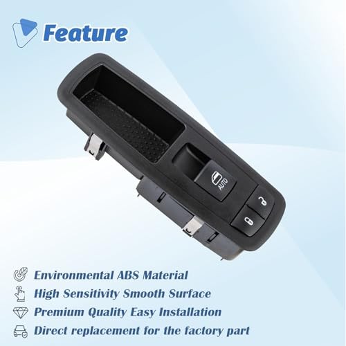 Front Passenger Side Window Switch Fit for 2015-2017 Chrysler 200/300, 2017
