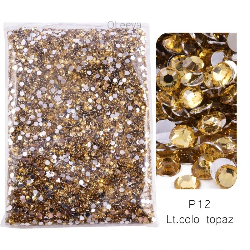 Wholesale Flatback Non Hotfix Rhinestones Silver Base Glitter Crystal Bulk Pack