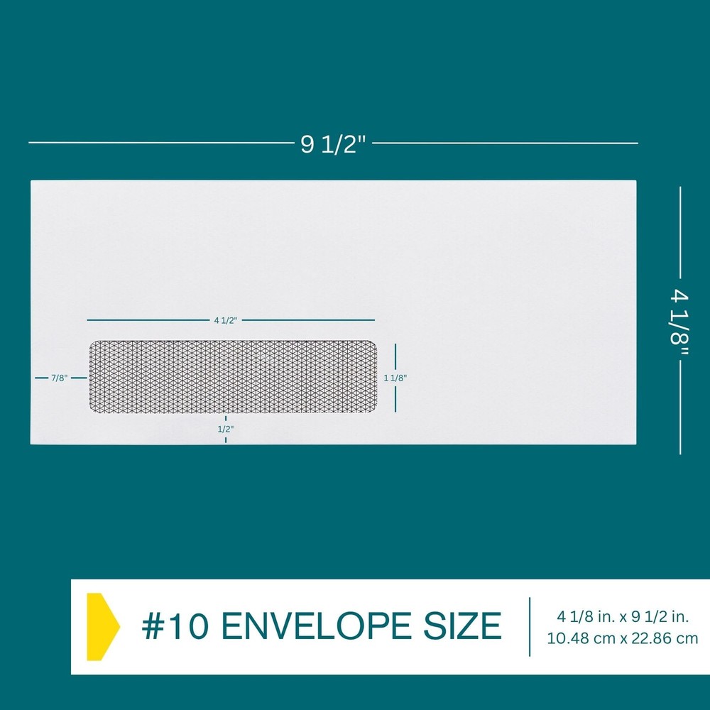 #10 Window Envelopes Self | 80 Count, 80 Count | Peel & Seal