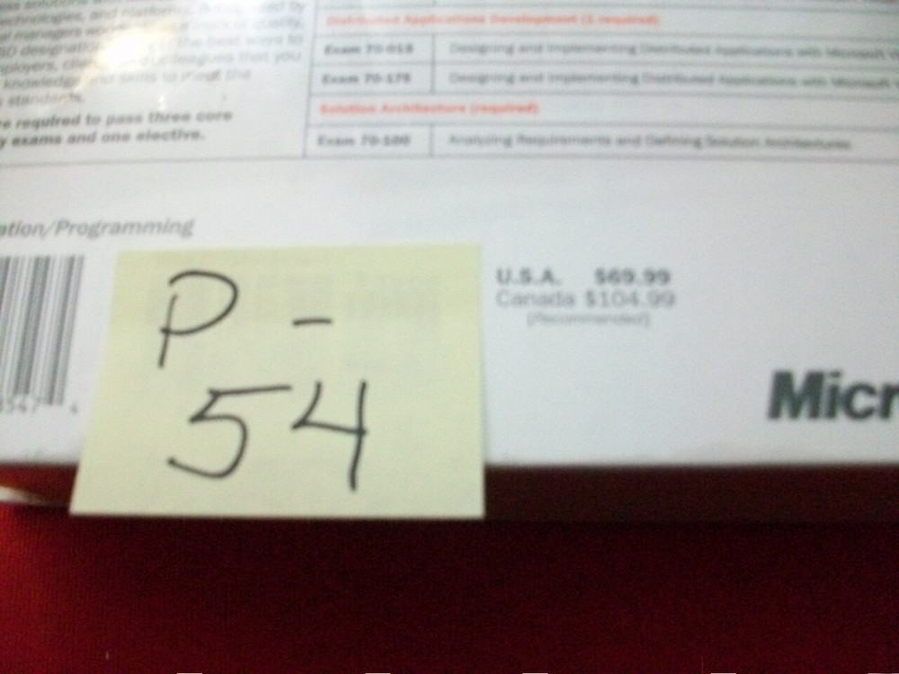 SEALED MICROSOFT MCSD TRAINING KIT-ANALYZING REQUIREMENTS & DEFINING SOLUTIONS