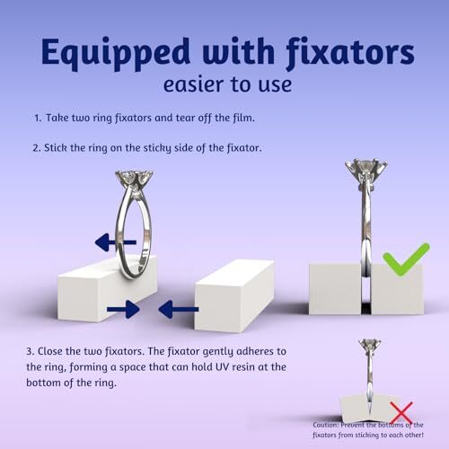 Ring Size Adjuster - Invisible Solution with UV Resin, Ring Fixators & UV LED