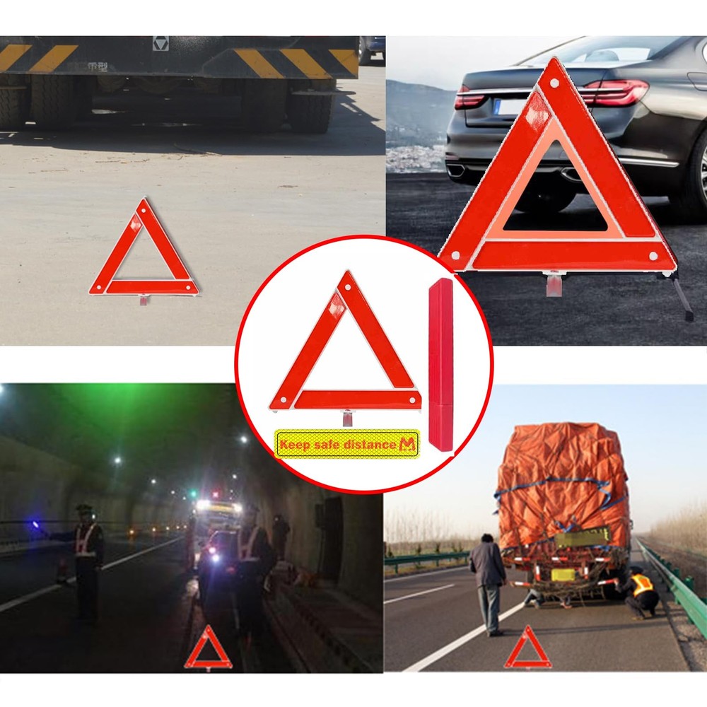 Warning Triangle Vehicle Warning Triangle Car Packed Foldable Car Breakdown Triangle Car Accessories...