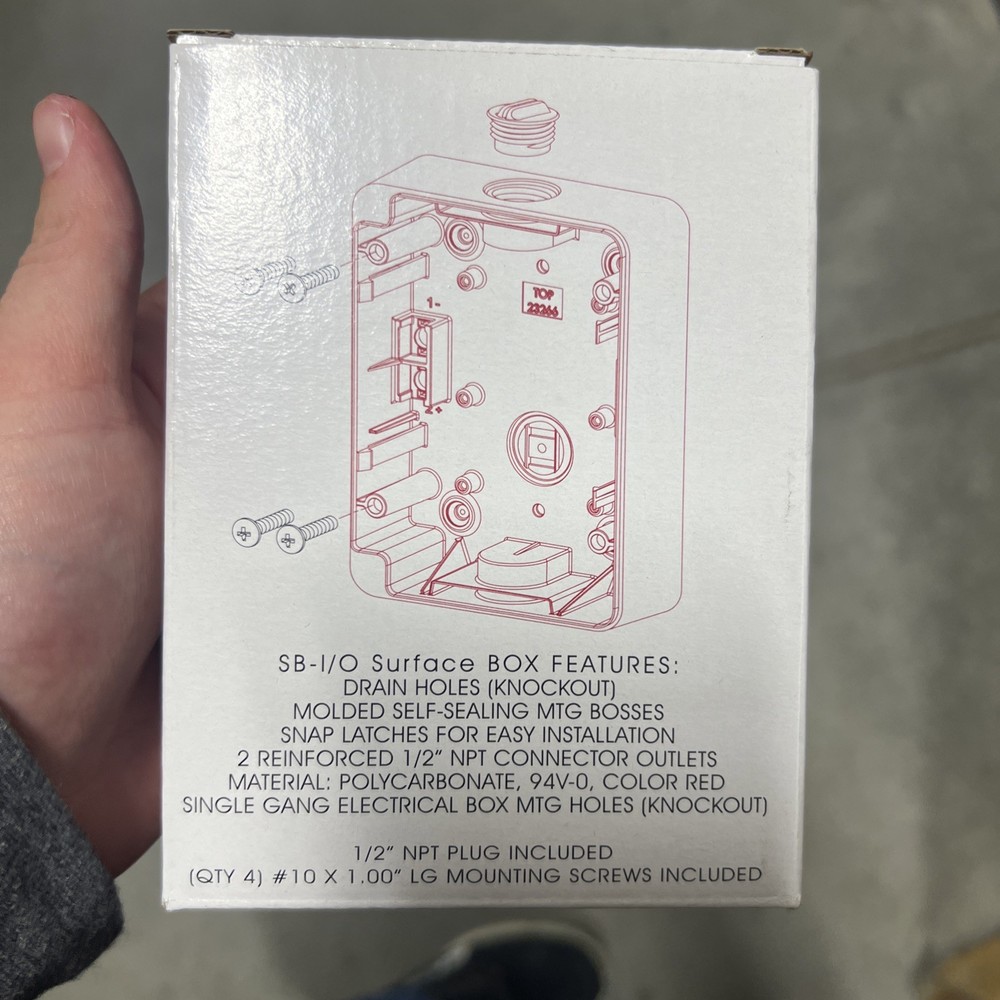 SURFACE MOUNT BACK-BOX SB-I/O