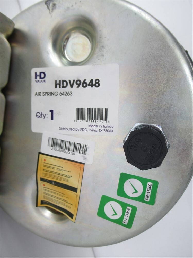 HD Value HDV9648, Air Spring fits Navistar & Mack