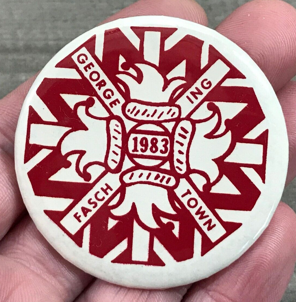 1983 Georgetown Fasching Skiing Colorado Carnival Mardi Gras Pinback Button