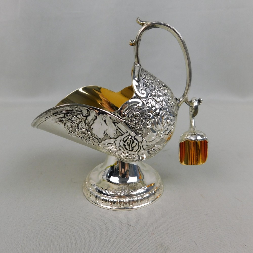 Vintage FB Rogers Silver Co Silverplate Scuttle & Scoop Set #A304