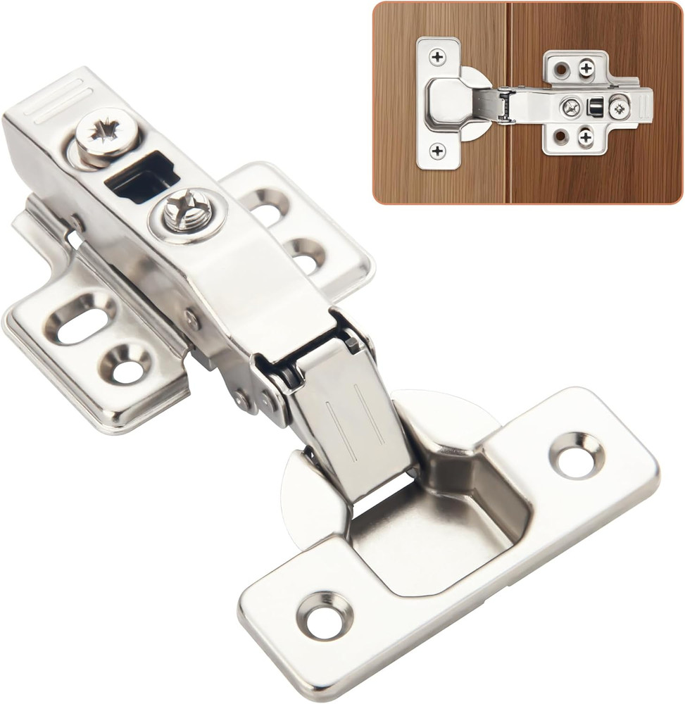 60 Pack Soft Close Concealed Hinges for Kitchen Cabinets, 105° Angle