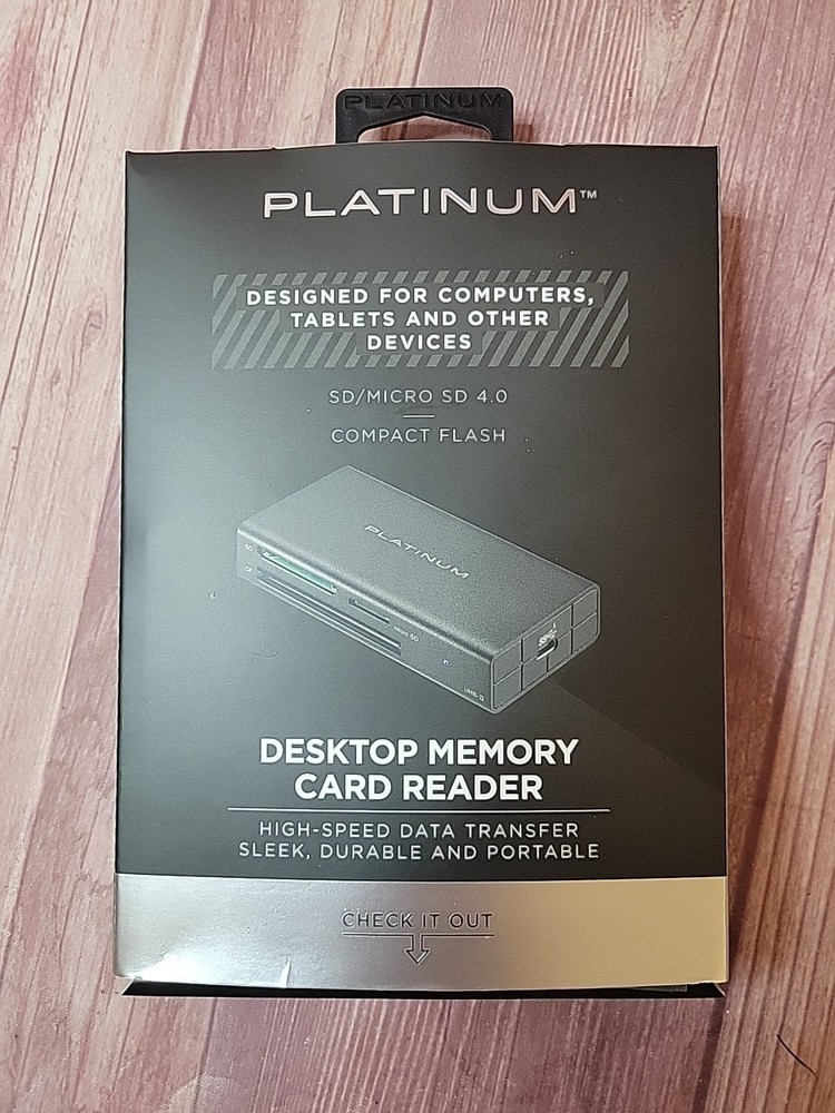 Platinum PT-CRDAC1 Desktop Memory Card Reader USB-C/USB 3.0 SD/MicroSD 4.0 CF