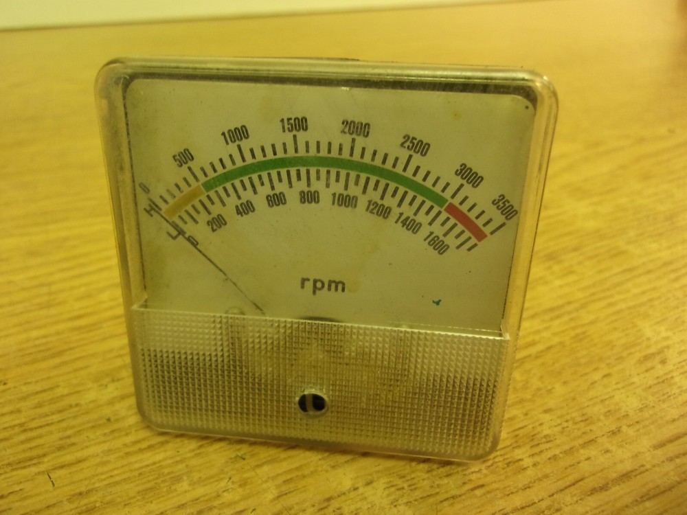 RPM Panel Meter Hi 0-3500, Low 0-1600