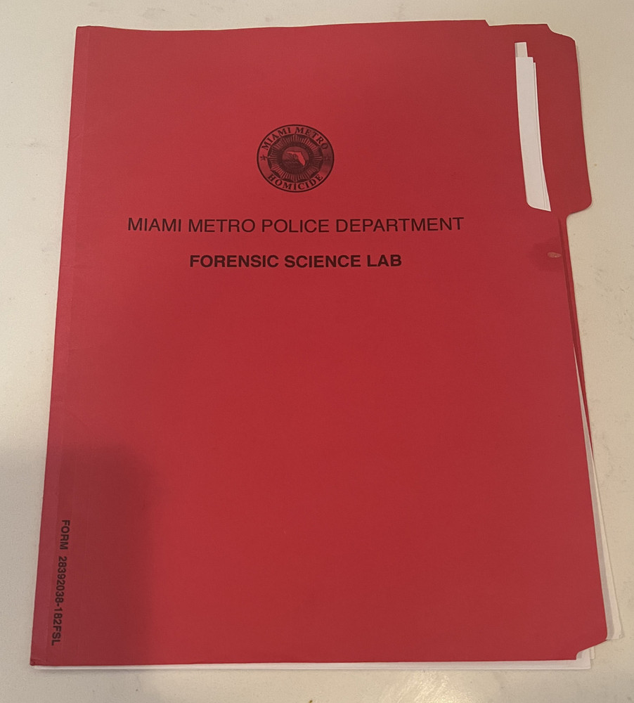 Dexter Michael C Hall Original Screen Used Prop Forensic Science Lab Report Fold