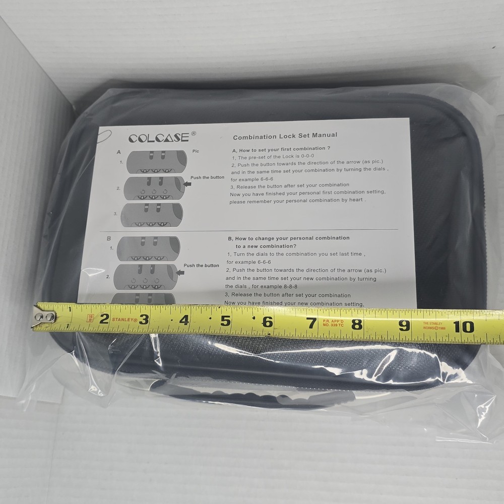 Fireproof Document Black Bag with Lock Fireproof Waterproof File Organizer New