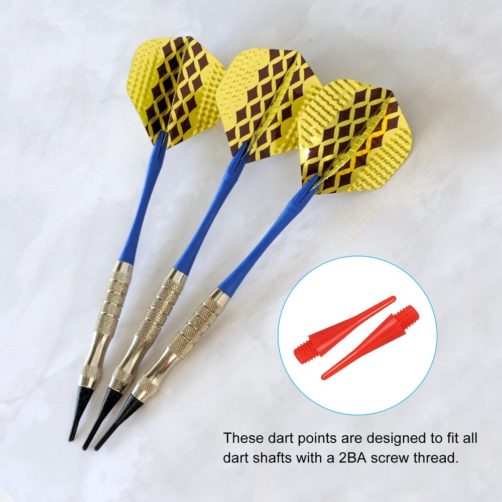 Plastic Dart Tips, 50 Pack 2BA Thread Soft Dart Tips, Red