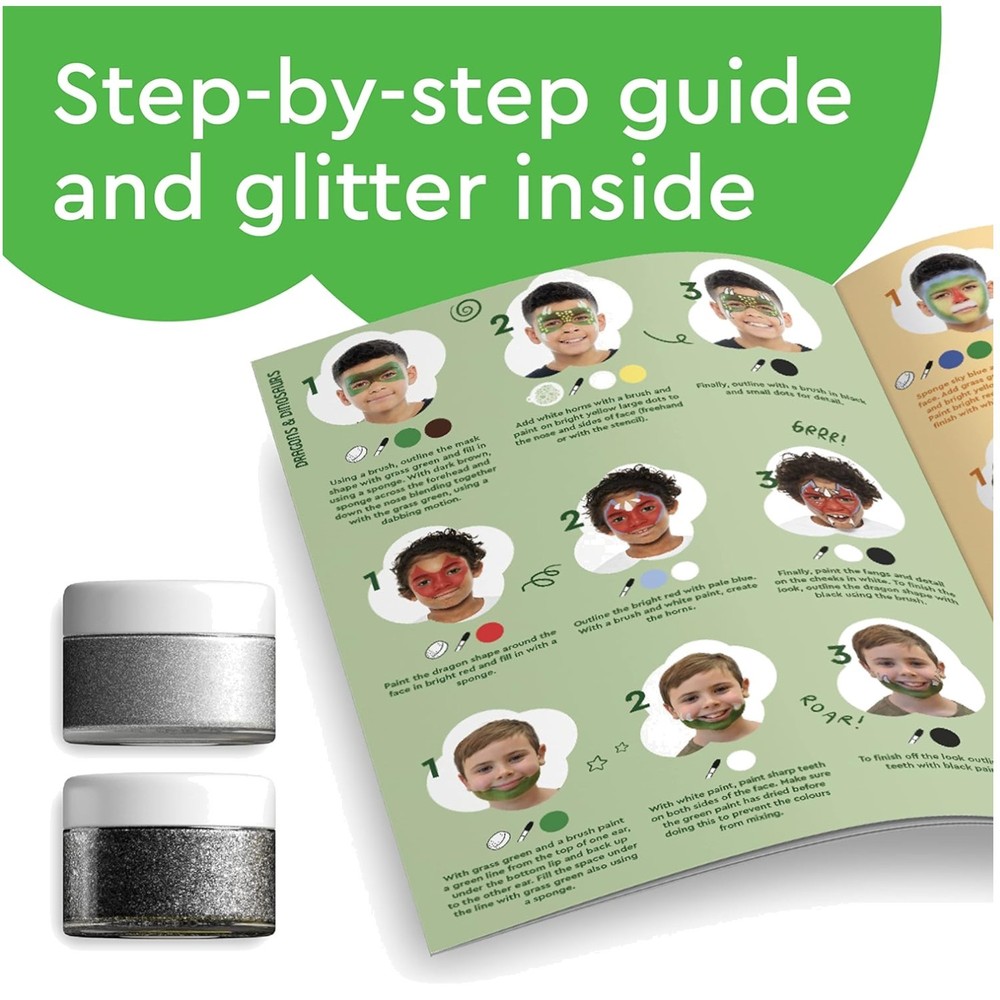 Easy-to-Use Face Painting Set with Step-by-Step Guide