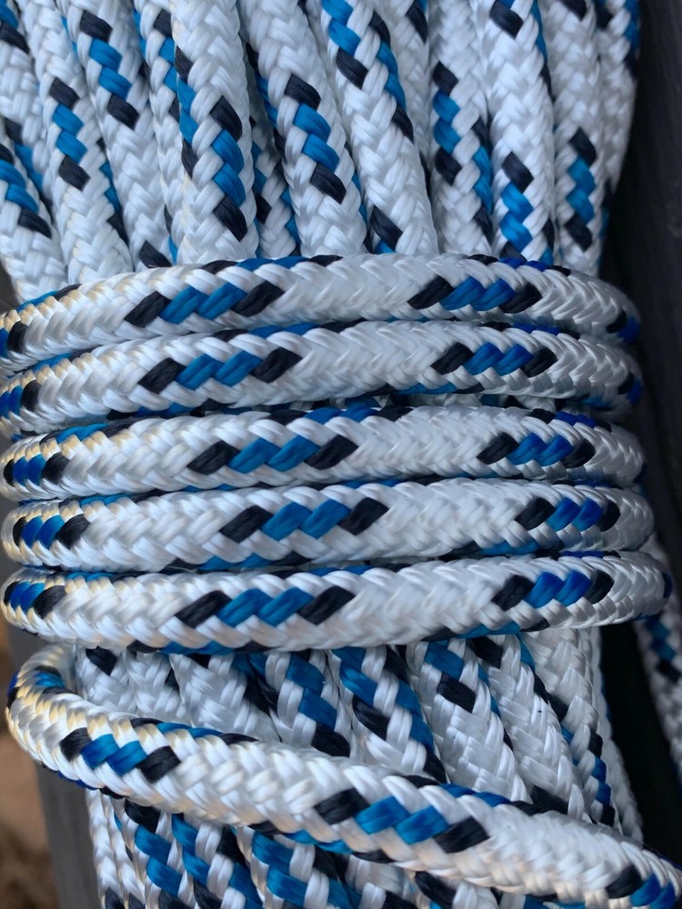 1/4 " x 150 ft. Double Braid-Yacht Braid Polyester rope. Made in USA.