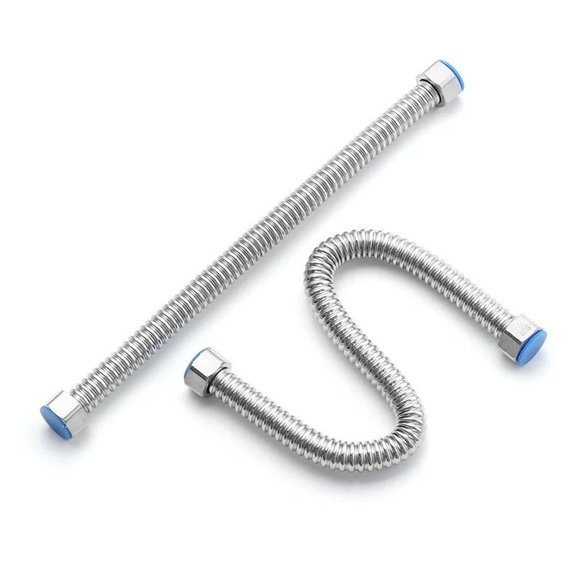 Valve Connector 304 Stainless Steel Flexible Braided Hose G1/2 Water Heater