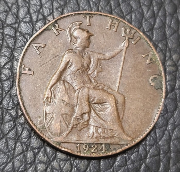 1924 Great Britain Farthing Coin